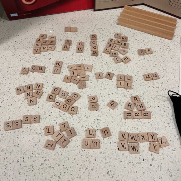 Vintage 1999 SCRABBLE Velvet Tile Bag Parker Brothers Hasbro COMPLETE - Picture 12 of 12